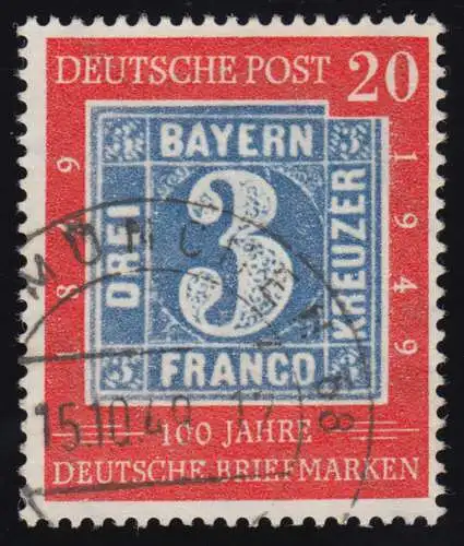 114 100 Jahre Briefmarken 20 Pf O gestempelt