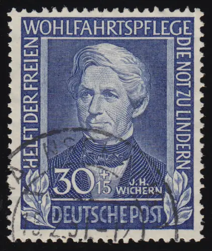 120 Johann Hinrich Wichern 30+15 Pf O Tamponné