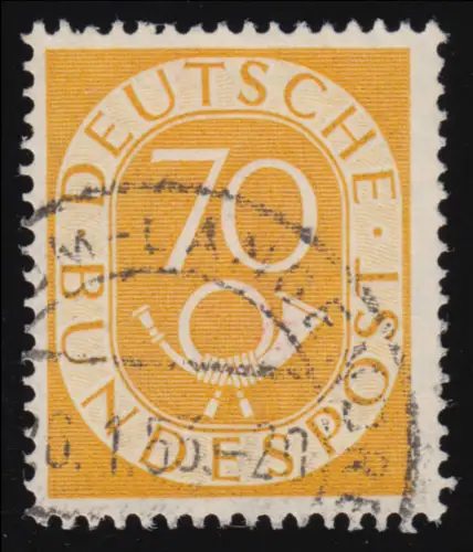 136 Posthorn 70 Pf, gestempelt O
