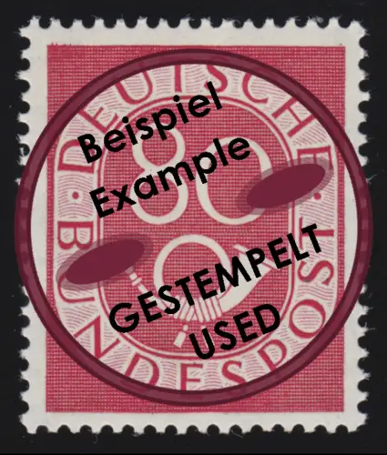 137 Posthorn 80 Pf, gestempelt O