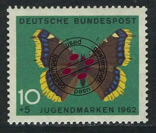 377 Jugend Schmetterlinge 10+5 Pf Trauermantel O