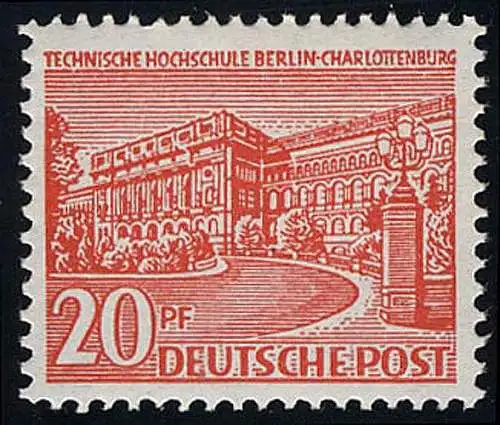 49 Bâtiments de Berlin 20 Pf, frais de port **