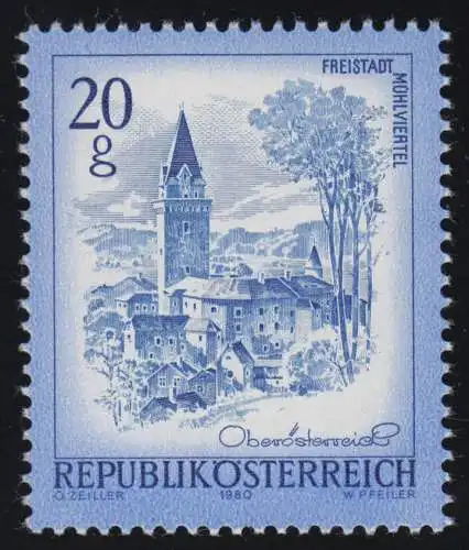 1649 Freimarke: Schönes Österreich, Bergfried Freistadt im Mühlviertel, 20 g **