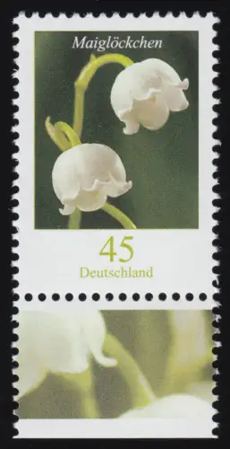 2794 Blume Maiglöckchen 45 Cent aus Bogen, postfrisch **