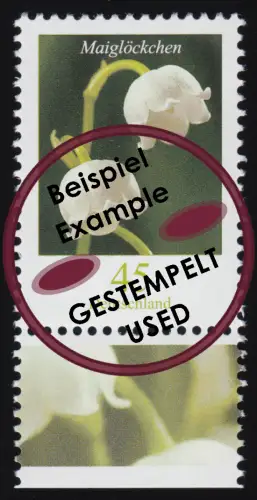 2794 Blume Maiglöckchen 45 Cent aus Bogen, gestempelt O