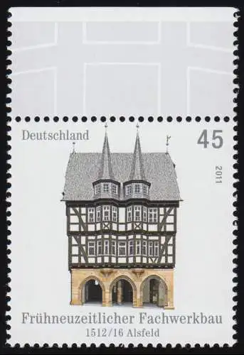 2861 Fachwerkbauten: Rathaus Alsfeld aus Bogen, postfrisch **