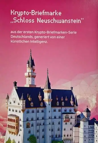 130d Carnets de marque PINK avec 3860 château Neuschwanstein, orig. post-fraîchissement **