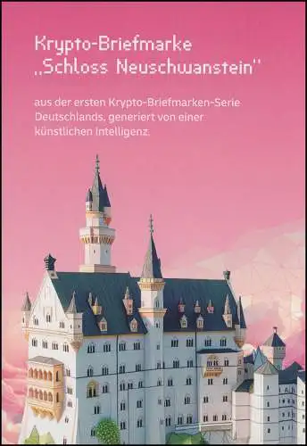 130d Carnets de marque PINK avec 3860 château Neuschwanstein, orig. post-fraîchissement **