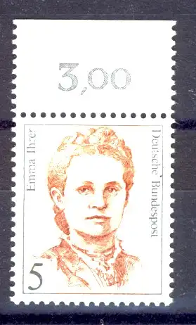 1405 Frauen Emma Ihrer 5 Pf Oberrand ** postfrisch