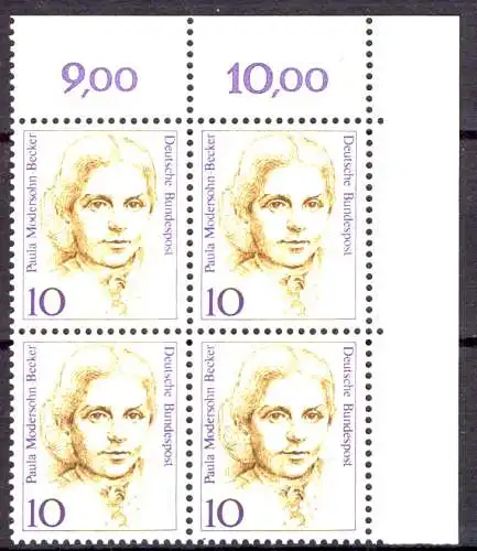 1359 Frauen 10 Pf Eck-Vbl. or ** postfrisch