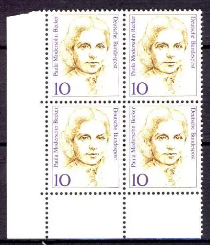 1359 Frauen 10 Pf Eck-Vbl. ul ** postfrisch