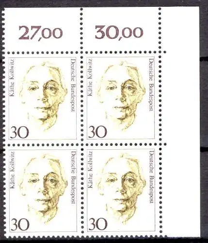 1488 Frauen 30 Pf Eck-Vbl. or ** postfrisch