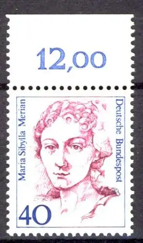 1331 Frauen Maria Sibylla Merian 40 Pf Oberrand ** postfrisch