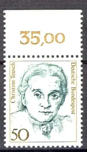 1304 Frauen Christine Teusch 50 Pf Oberrand ** postfrisch