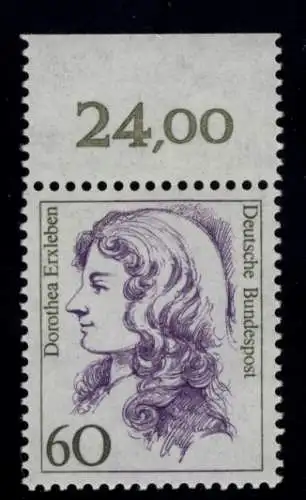 1332 Frauen Dorothea Erxleben 60 Pf Oberrand ** postfrisch