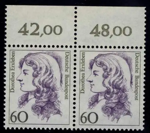 1332 Frauen Dorothea Erxleben 60 Pf Paar OR ** postfrisch