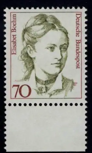 1489 Frauen Elisabet Boehm 70 Pf Unterrand ** postfrisch