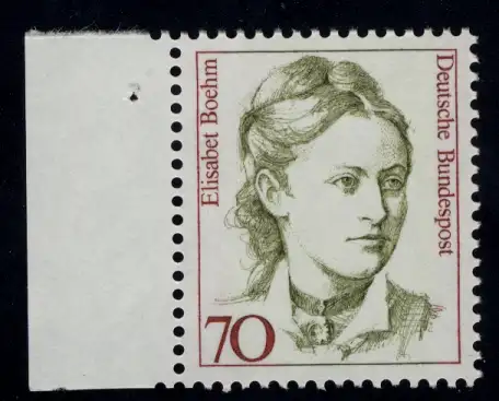 1489 Frauen Elisabet Boehm 70 Pf Seitenrand li. ** postfrisch