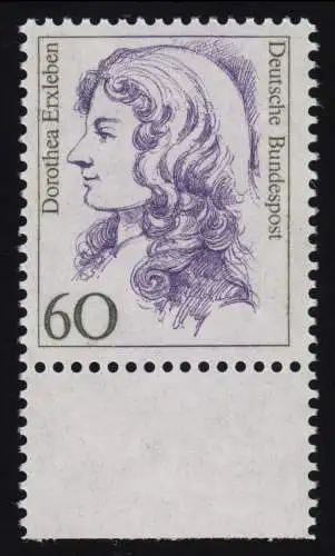 1332 Frauen Dorothea Erxleben 60 Pf Unterrand ** postfrisch