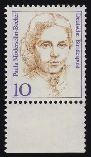 1359 Frauen Paula Modersohn-Becker 10 Pf Unterrand ** postfrisch