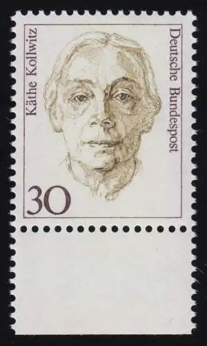 1488 Frauen Käthe Kollwitz 30 Pf Unterrand ** postfrisch