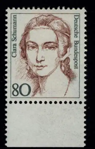 1305 Frauen Clara Schumann 80 Pf Unterrand ** postfrisch