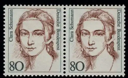 1305 Frauen Clara Schumann 80 Pf waag. Paar ** postfrisch