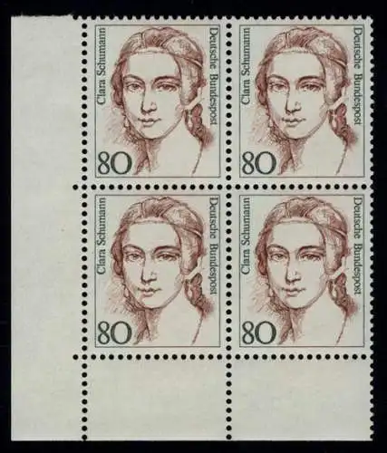 1305 Frauen 80 Pf Eck-Vbl. ul ** postfrisch