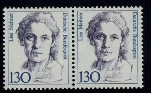 1366 Frauen Lise Meitner 130 Pf waag. Paar ** postfrisch