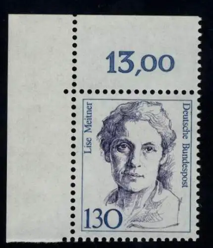 1366 Frauen Lise Meitner 130 Pf Ecke ol ** postfrisch