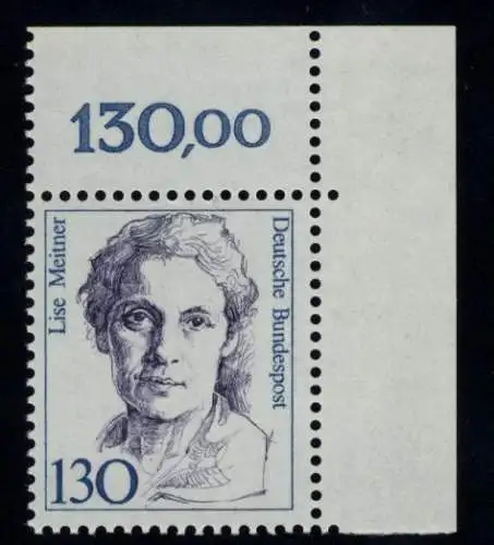 1366 Frauen Lise Meitner 130 Pf Ecke or ** postfrisch