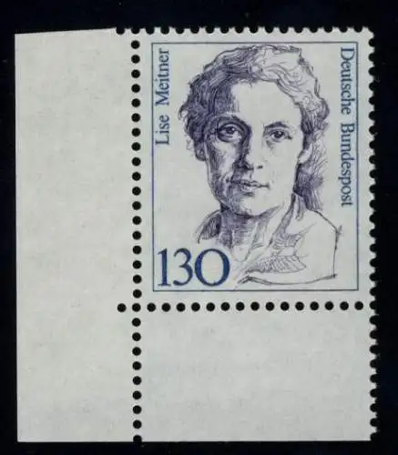 1366 Frauen Lise Meitner 130 Pf Ecke ul ** postfrisch