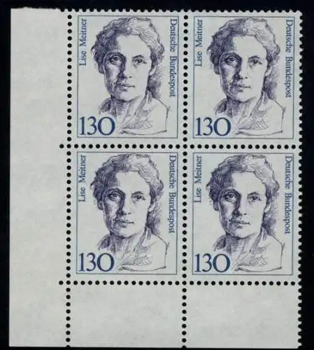 1366 Frauen Lise Meitner 130 Pf Eck-Vbl. ul ** postfrisch