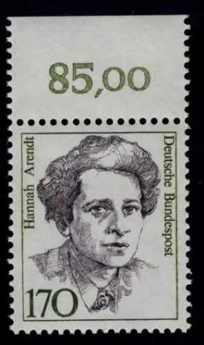 1391 Frauen Hannah Arendt 170 Pf Oberrand ** postfrisch