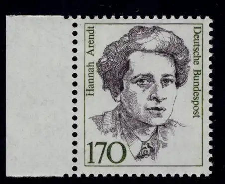 1391 Frauen Hannah Arendt 170 Pf Seitenrand li. ** postfrisch