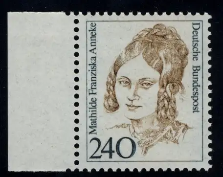 1392 Frauen Mathilde Franziska Anneke 240 Pf Seitenrand li. ** postfrisch