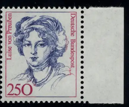 1428 Frauen Luise von Preußen 250 Pf Seitenrand re. ** postfrisch