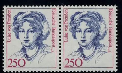 1428 Femmes Luise de Prusse 250 Pf waag. Couple ** frais de port