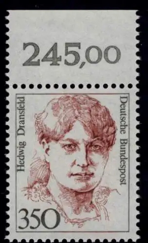 1393 Frauen Hedwig Dransfeld 350 Pf Oberrand ** postfrisch