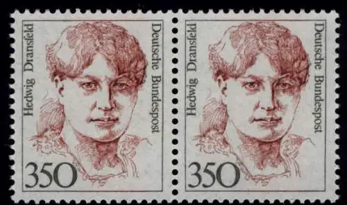 1393 Frauen Hedwig Dransfeld 350 Pf waag. Paar ** postfrisch