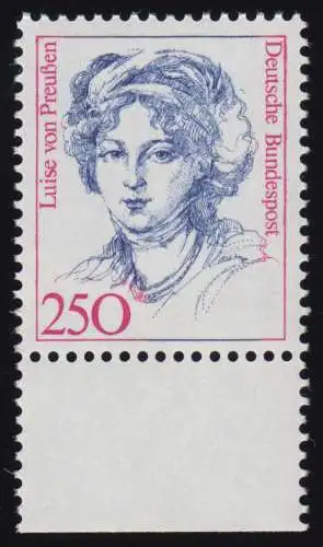 1428 Frauen Luise von Preußen 250 Pf Unterrand ** postfrisch