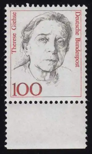 1390 Frauen Therese Giehse 100 Pf Unterrand ** postfrisch