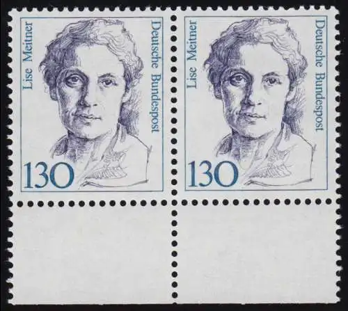 1366 Frauen Lise Meitner 130 Pf Paar UR ** postfrisch