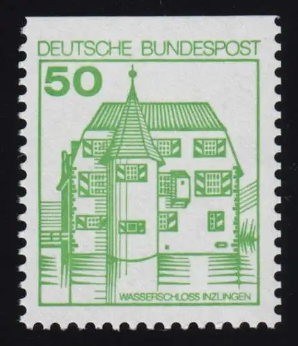 1038CII u Burgen und Schlösser 50 Pf Inzlingen, ** LETTERSET gelb