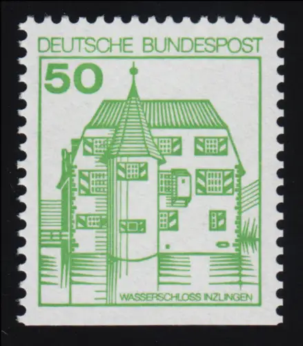 1038DII u Burgen und Schlösser 50 Pf Inzlingen, LETTERSET, postfrisch **