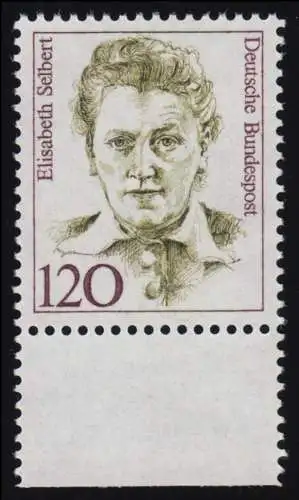 1338 Frauen Elisabeth Selbert 120 Pf Unterrand ** postfrisch