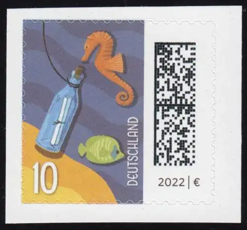 3866 Monde des lettres 10 cents courrier en bouteille, SANS BATEAU de FB 138, frais de port **