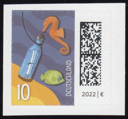 3866 Monde des lettres 10 cents courrier en bouteille, SANS BATEAU de FB 138, frais de port **