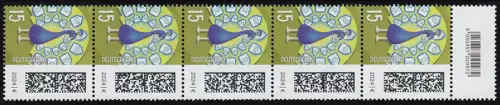 3843 Pfau 15 C. de bandes de 200 à 5 avec une petite CF, **