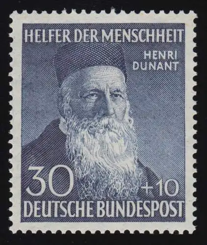 159 Henri Dunant 30+10 Pf, frais de port **, profondeur de l'examen Schlegel BPP